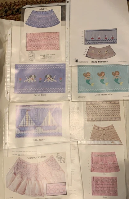 12 Smocking Plates Creative Keepsakes Mermaids Bunnies Amanda Courtney & More