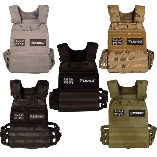 Exersci - Weighted Tactical Vest Crossfit Training Vests (1.5kg - 20kg)