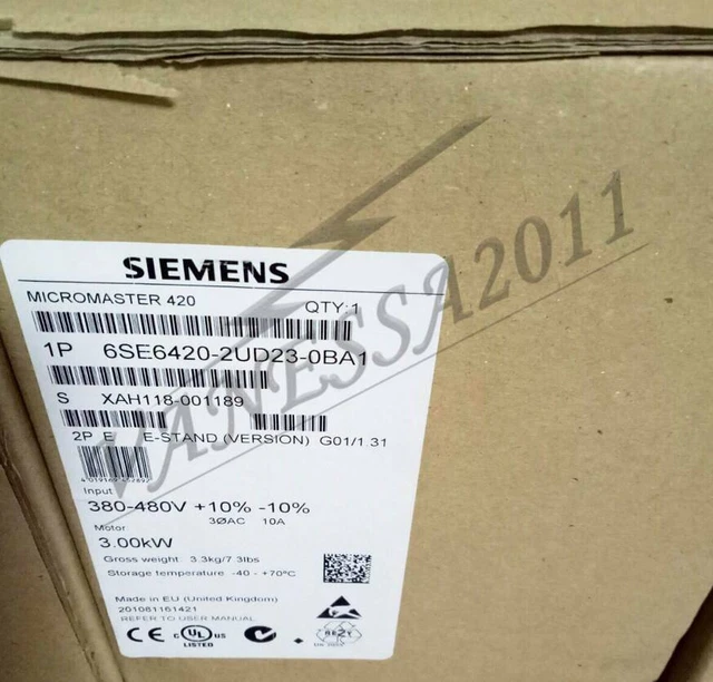 Variateur Siemens 6SE6440-2UD23-0BA1 - MICROMASTER 440 Neuf Sous Blister - Pour Contrôle Moteur Industriel