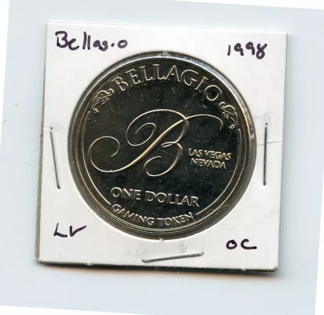 1.00 Token from the Bellagio Casino Las Vegas Nevada OC 1998