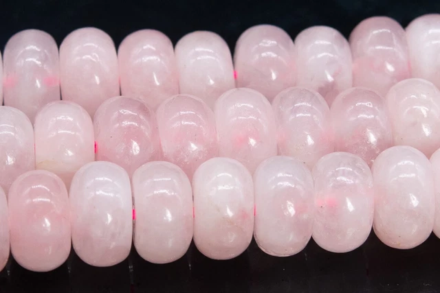 Natural Rose Quartz Beads Grade A Rondelle Loose Beads 6x4MM 8x5MM 10x6MM