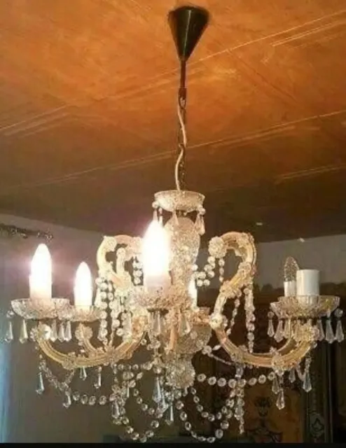 Lüster Maria Theresia mit 6x neuen LED Lampe Kristall Stadt Villa TOP NP 489,90€ 3