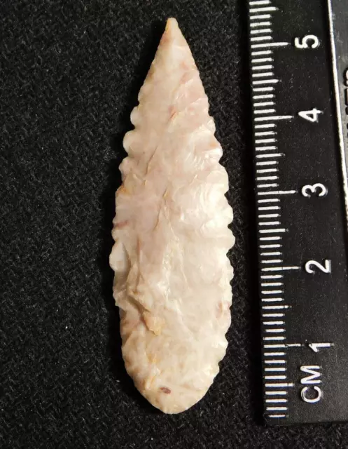 Ancient SERRATED Lanceolate Form Arrowhead or Flint Artifact Niger 9.39