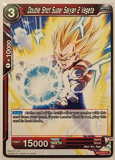 Z Card Shot DRAGON BALL Z Foil And Standard Card Double Shot Super Saiyan 2 Vegeta ...
