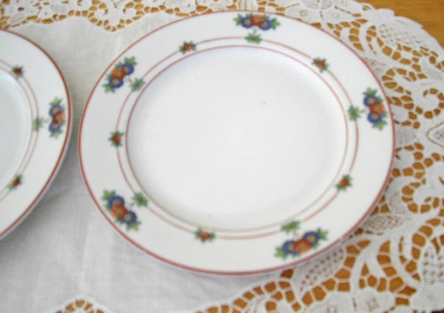 Vintage Syracuse China O.P.CO. CANTERBURY 6 1/4" Plates ~ Set of 2 ~ 3