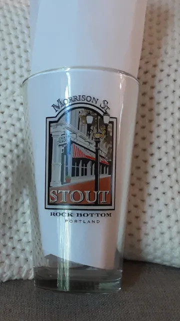 Portland Rock Bottom Brewery Morrison St. Stout Pint Beer Glass