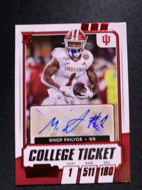 Whop Philyor Rc 2021 Contenders DRAFT PICKS COLLEGE TICKET Red Foil AUTO Vikings