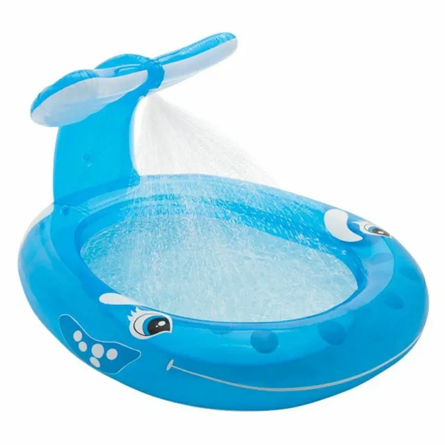 Intex Play Inflatable Whale Spray Splash Childrens Paddling Swimming Pool 6Np 2