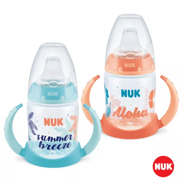 NUK First Choice Beach Editon Trinklernflasche mit Griff BPA-frei 150ml 6-18M