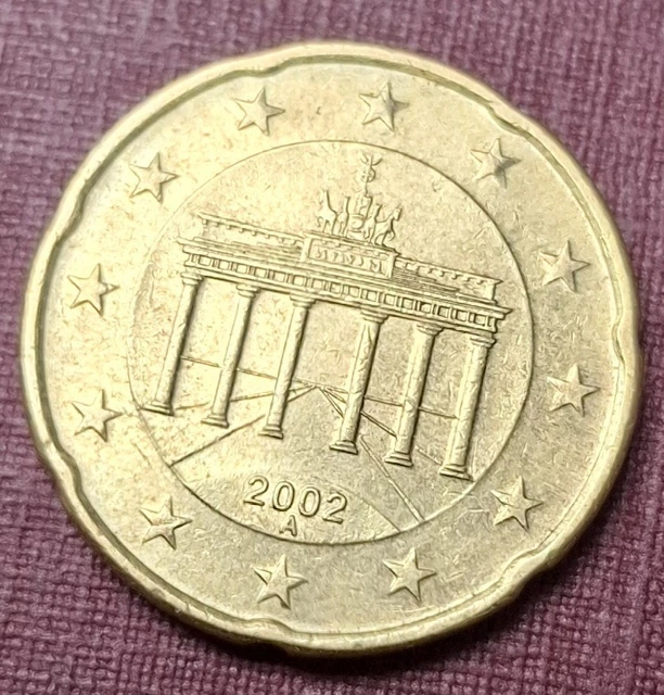 RARE PIÈCE DE 50 Centimes 2002 Allemagne La porte de Brandebourg EUR
