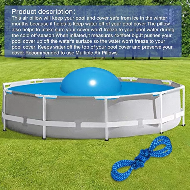 PVC Pool Air Pillow with Rope Pools Float Mat Round/Square for Above Ground Pool