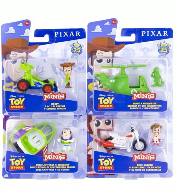 Disney Toy Story 4 Minis Fahrzeuge + Figur 3,5-4 cm Groß Auswahl NEU