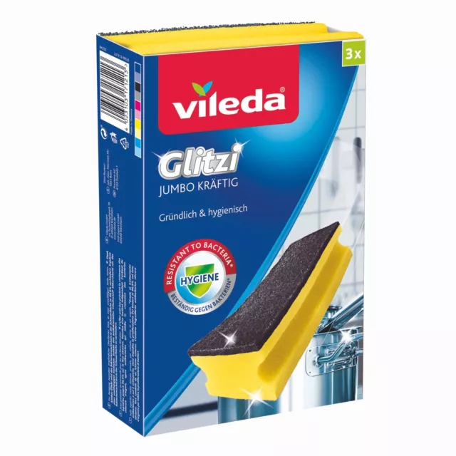 Vileda® Glitzi Jumbo kräftig XXL Spül-Schwamm 3er Pack