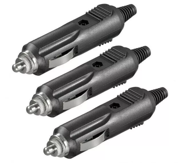 3x 12V Zigarettenanzünder Stecker m. Sicherung LED Auto Zigaretten-Anzünder