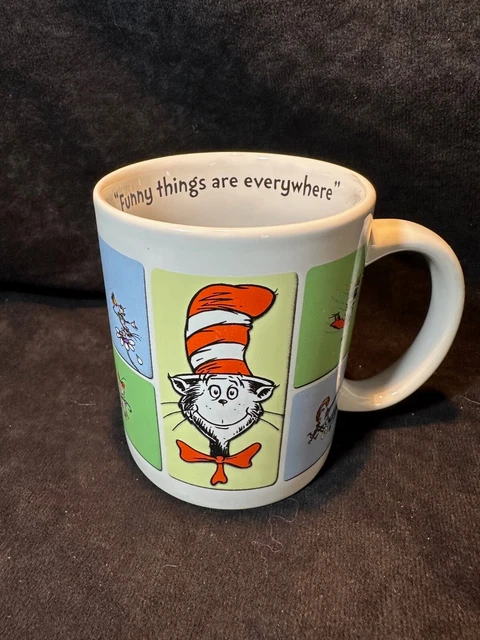 Dr. Seuss Cat in the Hat "Funny Things are Everywhere" Coffee Cup Mug 2007