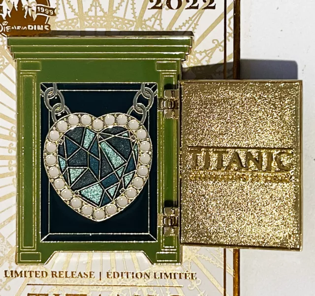 Disney Collector Pin TITANIC Movie 25th Anniversary Heart of the Ocean Necklace