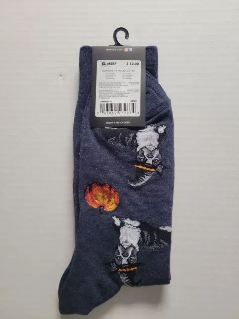 Hot Sox Mens Womens Unisex Halloween Boston Terrier  Crew Socks 2