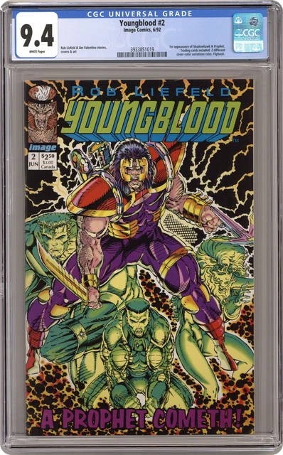 Youngblood #2A Green Logo CGC 9.4 1992 3933851019 1st app. Shadowhawk