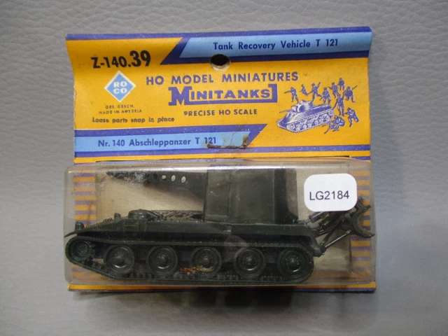 Roco Minitanks 179 – Tracteur US M26 A1 + Semi-remorque Porte-char – Échelle HO – Blister Scellé