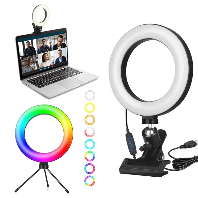 Lámpara de anillo LED luz de anillo modos de iluminación nivel de brillo accesorios mercancía de segunda mano