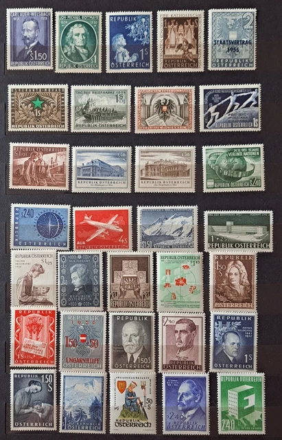 Österreich 1954-1958,  Partie Lot MNH(postfrisch) KW 235,00€