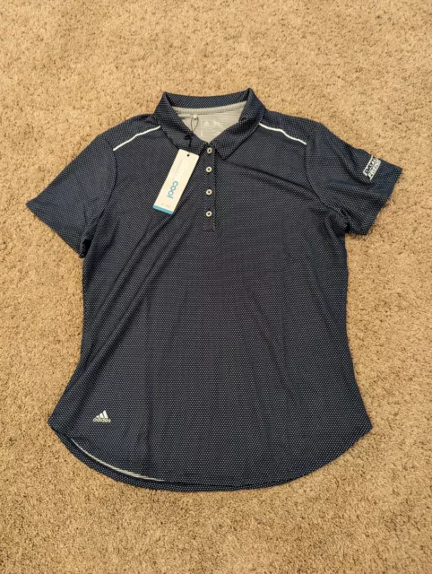NWT ADIDAS CLIMACOOL Womens Large Golf Polo Short Sleeve Shirt $19.99 ...