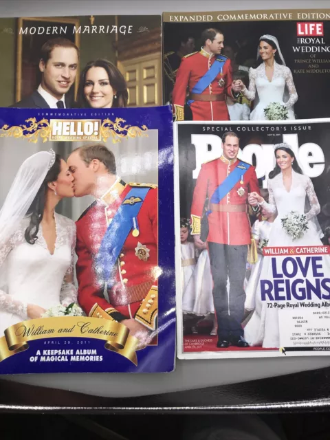 The Royal Wedding Magazine Commemorative Collectors 2011 Lot of 4 William Kate