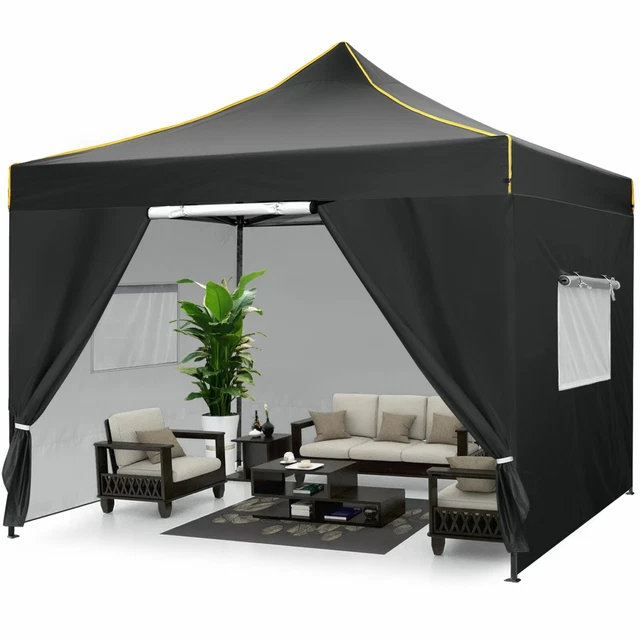 Pavillon 3x3m Faltpavillon Partyzelt Wasserdicht Stabil Winterfest Pop Up Faltba