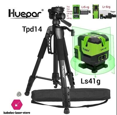 Lot Niveau Laser huepar Ls41g 3d vert 2 batteries + trepied tpd14 + 1 recepteur