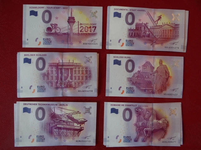 0 Euro Souvenir billets 2017 à choisir / scheine zu wählen / notes to choose