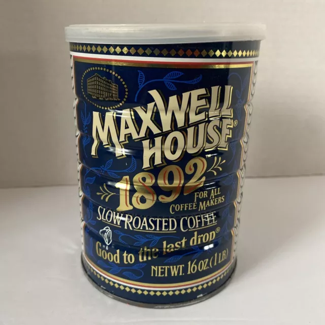 Sealed Maxwell House 1892 Coffee Can with expired coffee 100 Anniversary