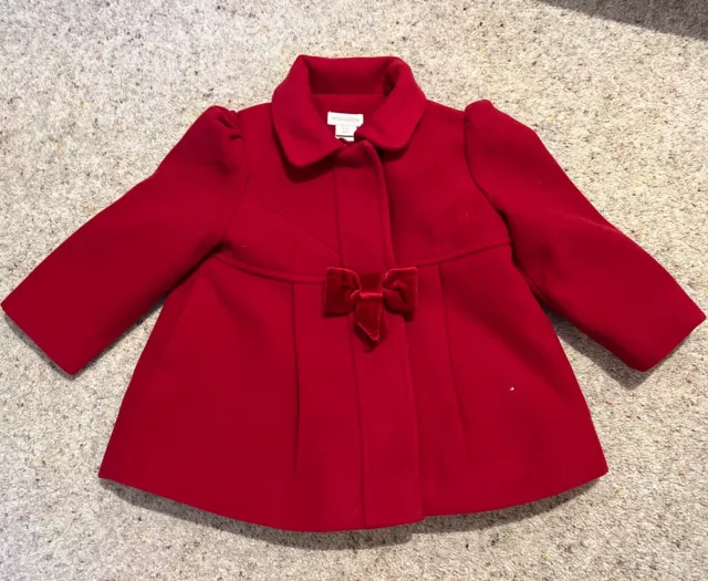 Stunning Red Baby Monsoon Coat Age 6/12 Months