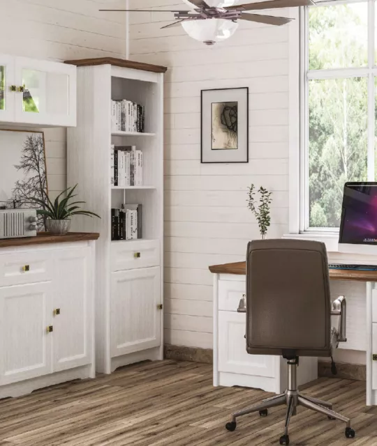 Scaffale verticale ""Tiwoli"" libreria 69 cm bianco rovere pulito sterling MDF