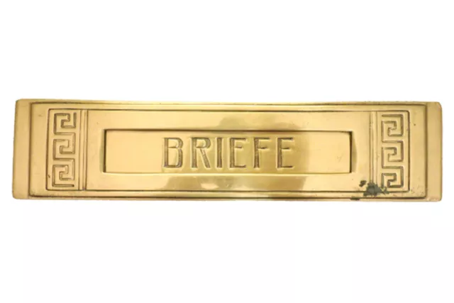 Antiker alter Briefeinwurf Briefkasten Briefschlitz Briefklappe Türbeschlag 1903