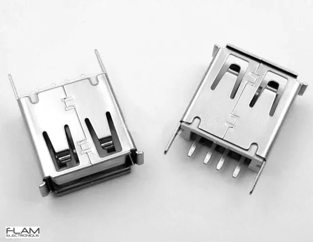 Connecteur à souder USB type A femelle - Female USB 2.0 connector to solder