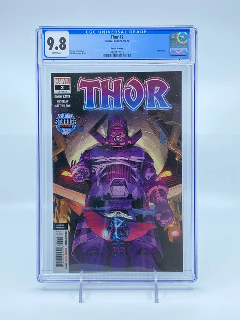 Thor (2020) #2 Fourth Print CGC 9.8 White Pages Strange Academy #1 Preview