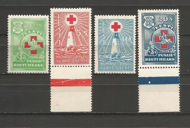 Estland Estonia 1931 Mi 90-93 MNH** postfrisch red cross rotes kreuz