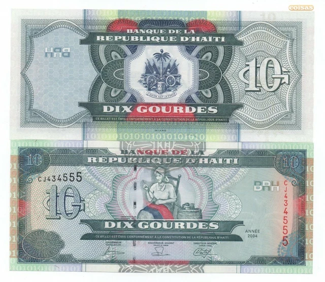 Haiti 10 Gourdes 2004 Pick 265 B Unc