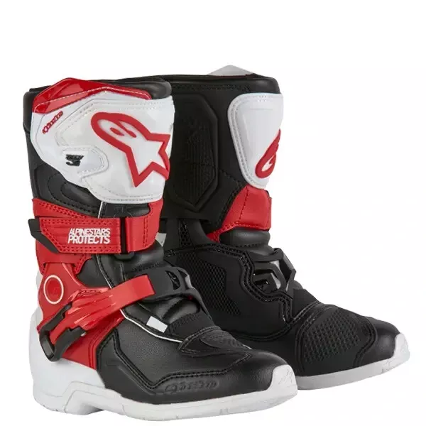 Alpinestars Tech 3S Youth Boots White Black Bright Red -  Livraison gratuite!