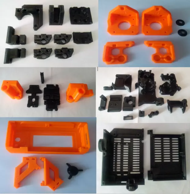 Prusa I3 MK3S+ 3D Printer Parts Kit PETG black/orange
