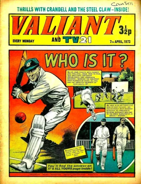 Valiant & Tv21: 7Th April 1973: Rare Edition From The Golden Age Of Comics [No]