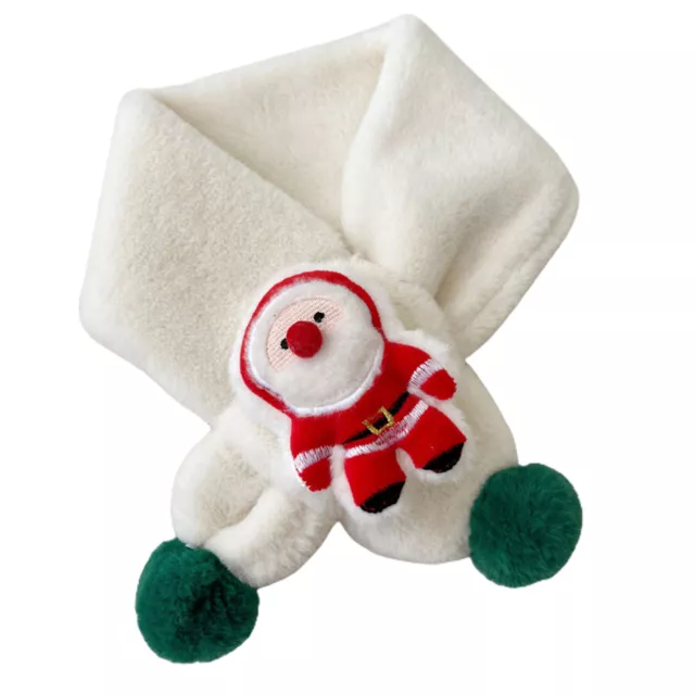 Sciarpa pelosa ispessita calda stampa Babbo Natale sciarpa bambino tocco pelle