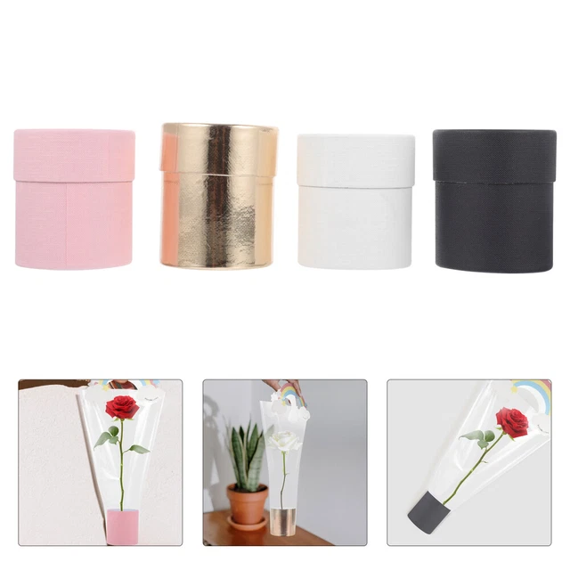 4 Pcs Décorations De Fête Papier Carton Seau À Fleurs D'emballage