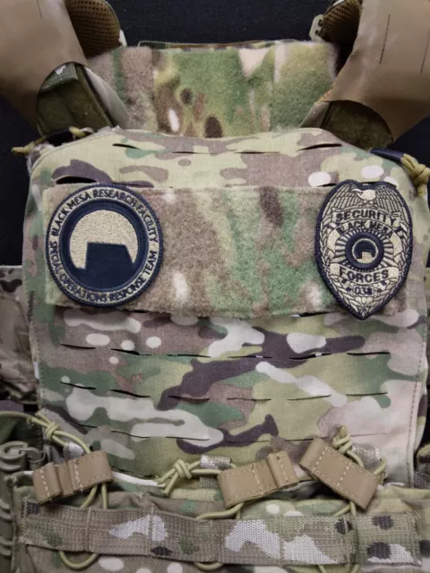Black Mesa Security Forces SORT 'SWAT' Logo Patch Half Life OCP Silver +Colors 2