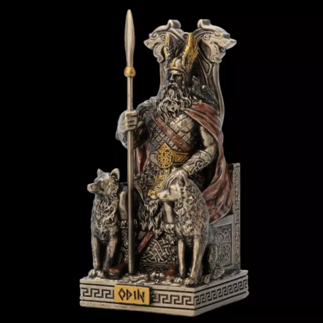Petite sculpture - Odin assis sur le trône Véronèse WU78058AP