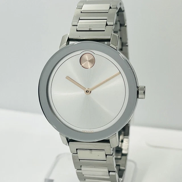 Orologio Movado Donna BOLD Evolution Argento Inox Acciaio Inox Punto Rosa 34mm 3600821