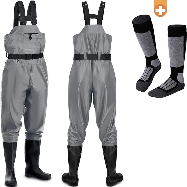 smartpeas Cuissardes Imperméables Et Respirantes avec Bottes 43-44, Gris