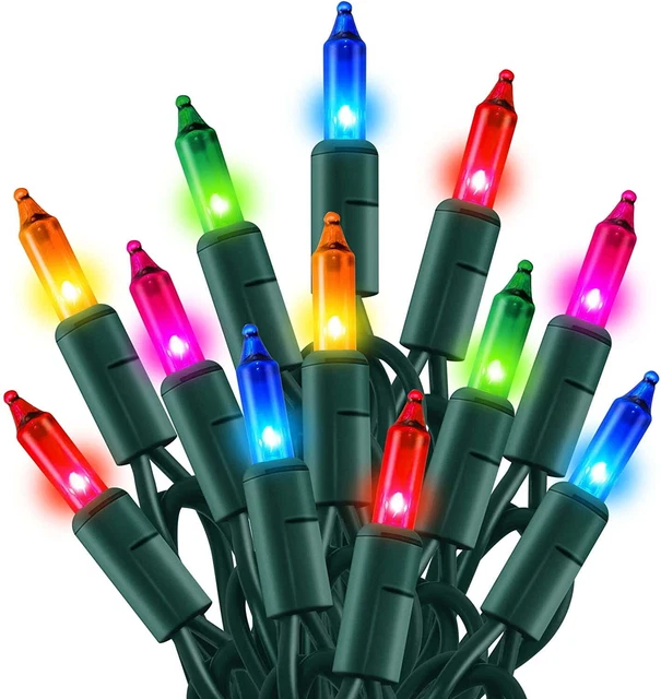 50 LED Christmas String Lights Battery Operated 17ft 8 Modes Outdoor Mini Lights