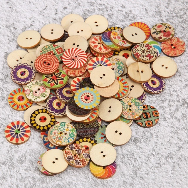 50 Bottoni Rotondi In Resina Nera 15 Mm Con 2 Fori - Per Cucito, Maglia E Artigianato, Spessore 2.3 Mm