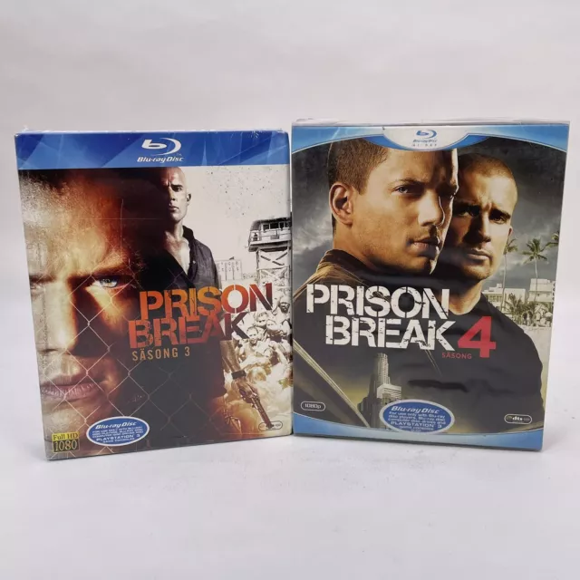 Prison Break Complete Seasons 3 + 4 Blu Ray Series Three Four Box Sets - New